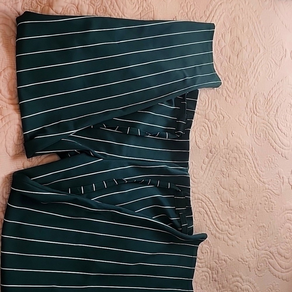 Emily & Joe, Medium, green/white stripes